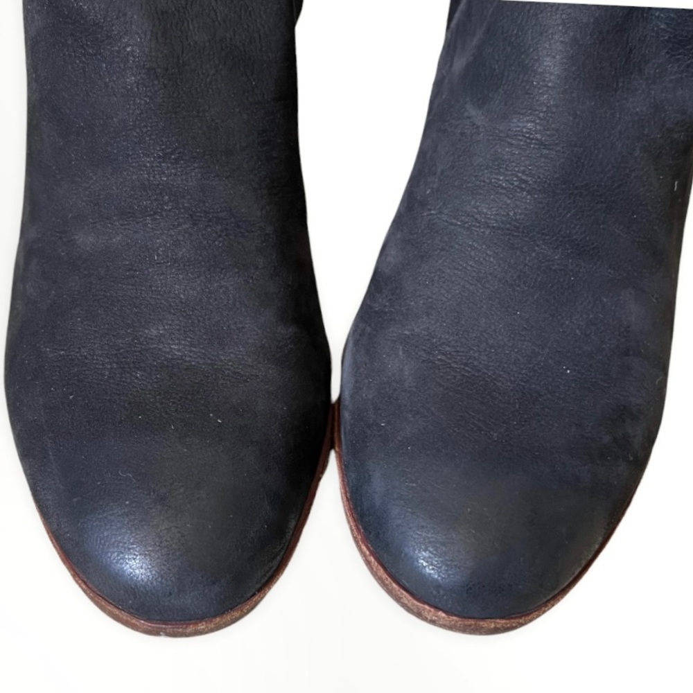 SAM EDELMAN PACKER Black Nubuck Burnished Leather Ankle Boots Booties Bl… - Picture 10 of 16